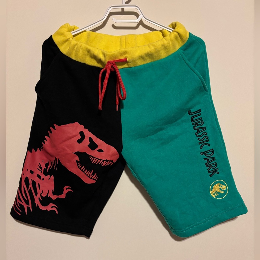 Jurassic Park Classic Logo Color Block Shorts - BoxLunch Exclusive size XS